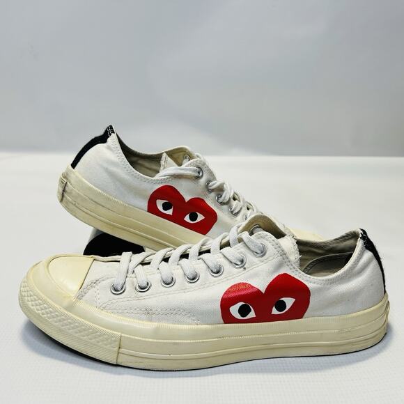 Converse Comme des Garçons Play x Chuck 70 Low Milk Mens Size 9 Women’s Size 11 - Picture 1 of 13
